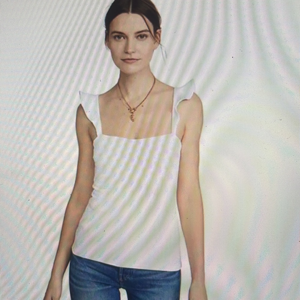 Susana Monaco Flutter Strap Tank Top, size S